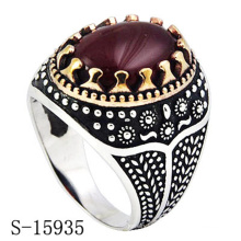 Fashion Jewelry 925 Sterling Silver Jewelry Ring with Red Agate